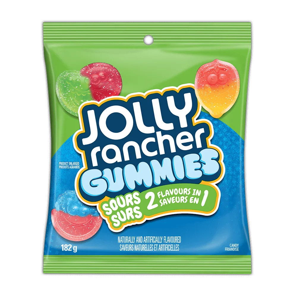 Jolly Rancher Gummies Sours 2 in 1