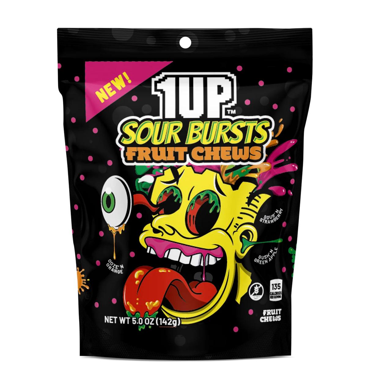 1UP Sour Bursts Fruit Chews - Orange Pack