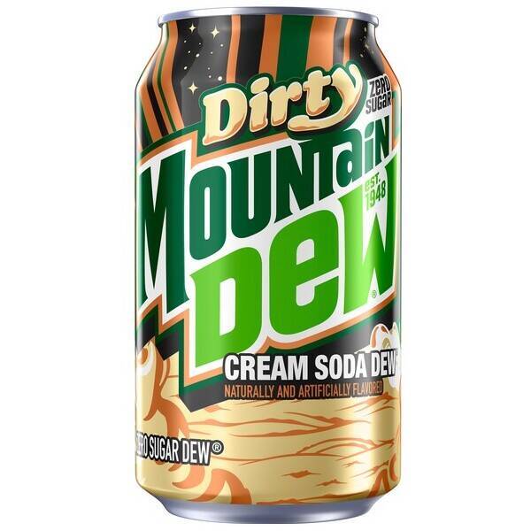 Mountain Dew Dirty Cream Soda Zero Sugar
