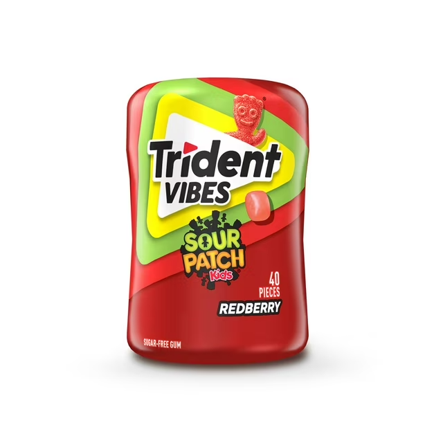 Trident Vibes Sour Patch Kids Red Berry Gum