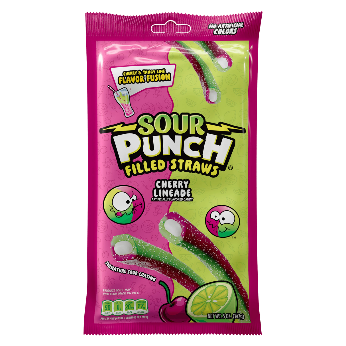 Sour Punch Filled Straws Cherry Limeade