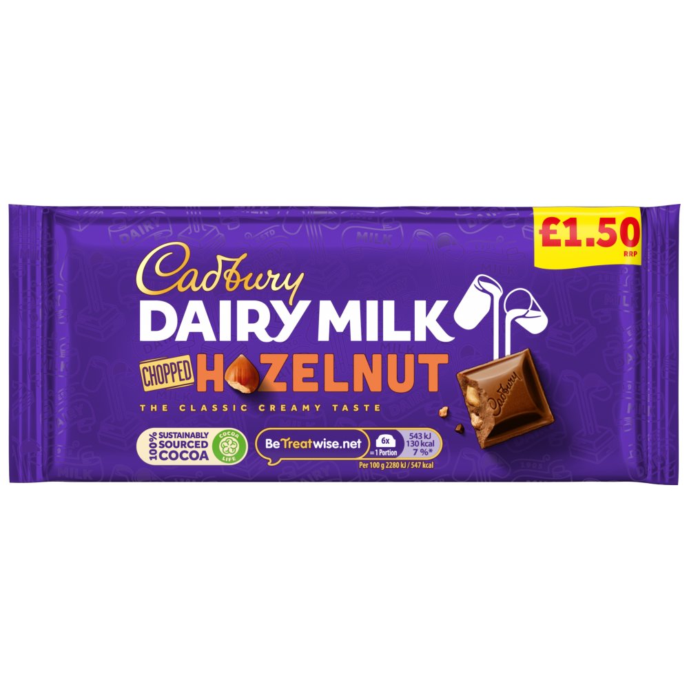 Cadbury Dairy Milk Chopped Hazelnut -UK