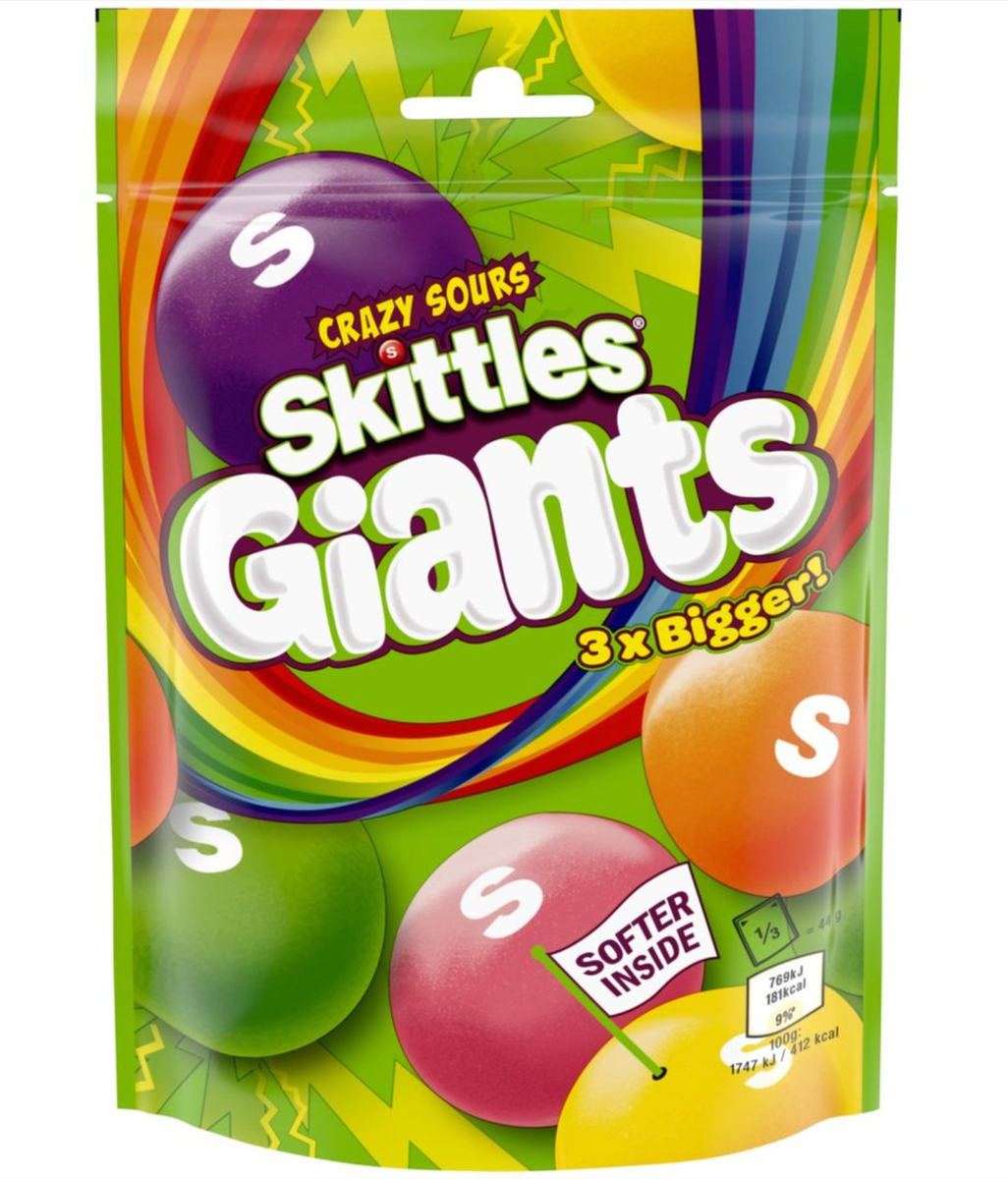Skittles Giants Crazy Sours -UK