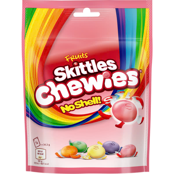 Skittles Chewies Fruits No Shell -UK