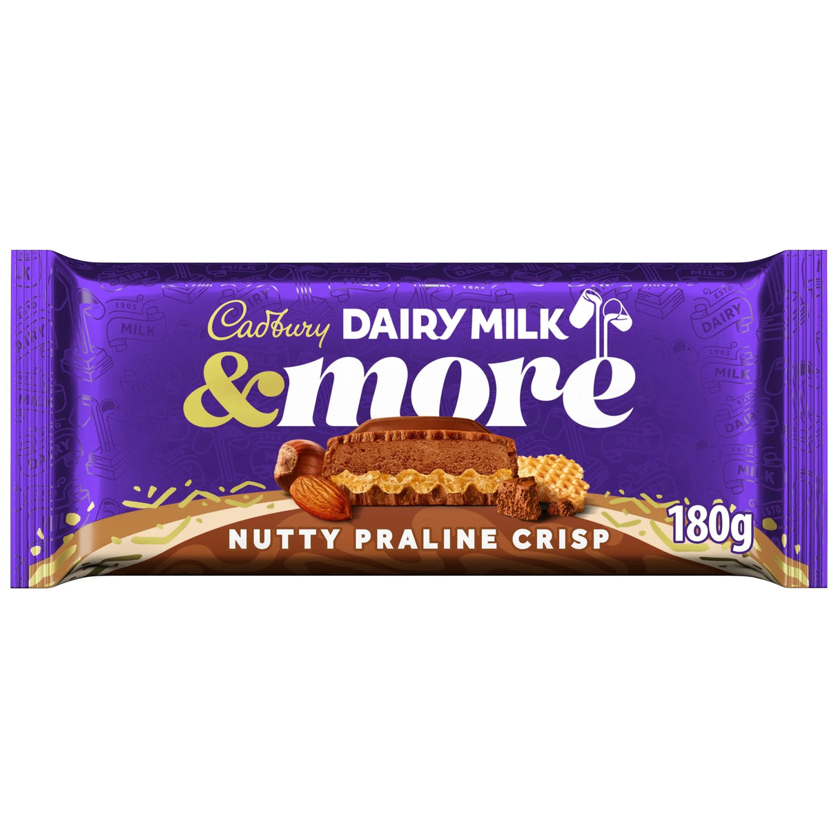 Cadbury Dairy Milk & More Nutty Praline Crisp -UK