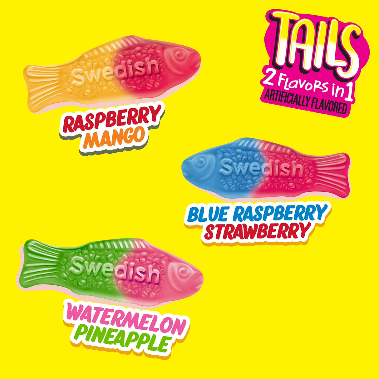 Swedish Fish Tails 2 Flavors in 1
