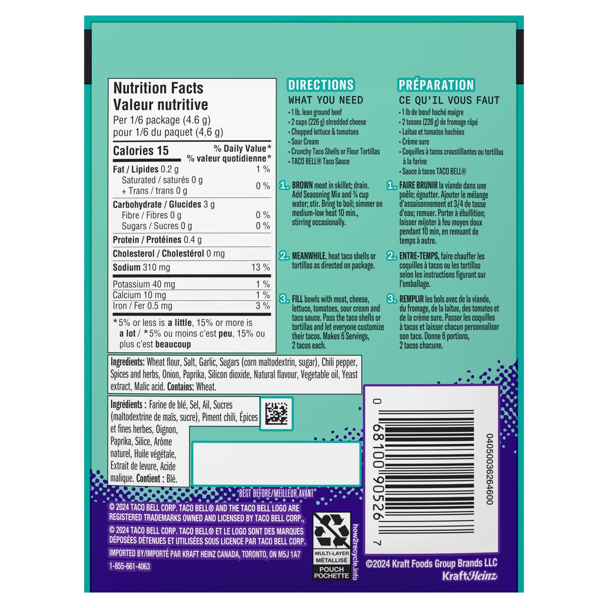 Taco Bell Original Taco Seasoning Mix