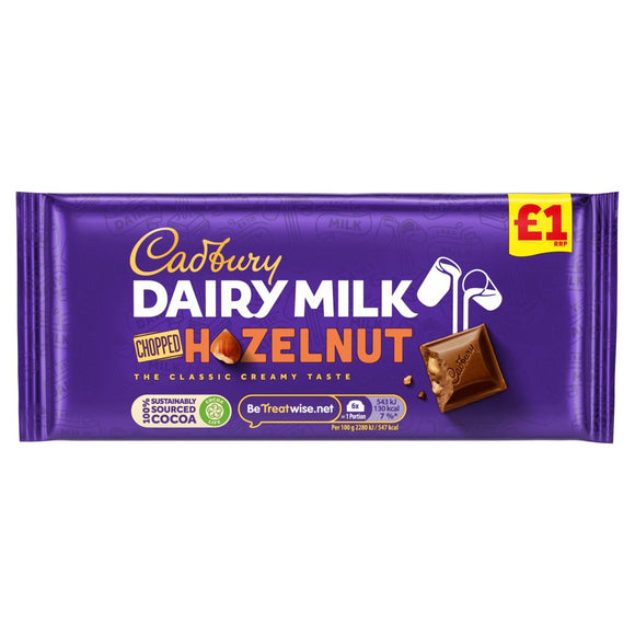Cadbury Dairy Milk Chopped Hazelnut-UK