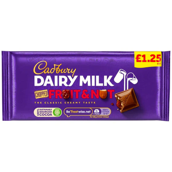Cadbury Dairy Milk Fruit & Nut-UK