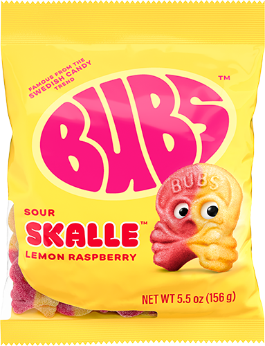 Bubs Sour Skalle Lemon Raspberry -Sweden