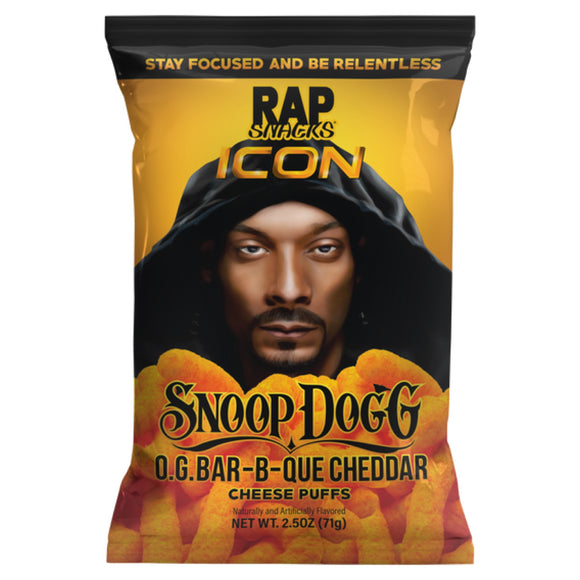 Rap Snacks Snoop Dogg O.G. BBQ Cheddar Cheese Puffs