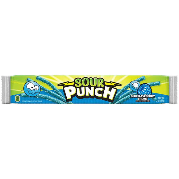 Sour Punch Blue Raspberry Straws